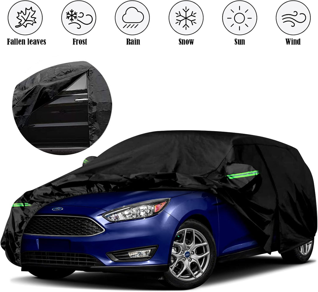 Auto Abdeckung Vollgarage Passend für Ford Focus 2010-2022, Auto Abdeckplane Wasserdicht Atmungsakti