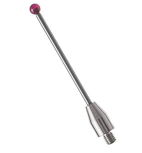 Tastereinsätze für taktile Messtaster,Gewinde M4, Rubinkugel Ø4mm, Hartmetallschaft, Länge 50 mm A-5