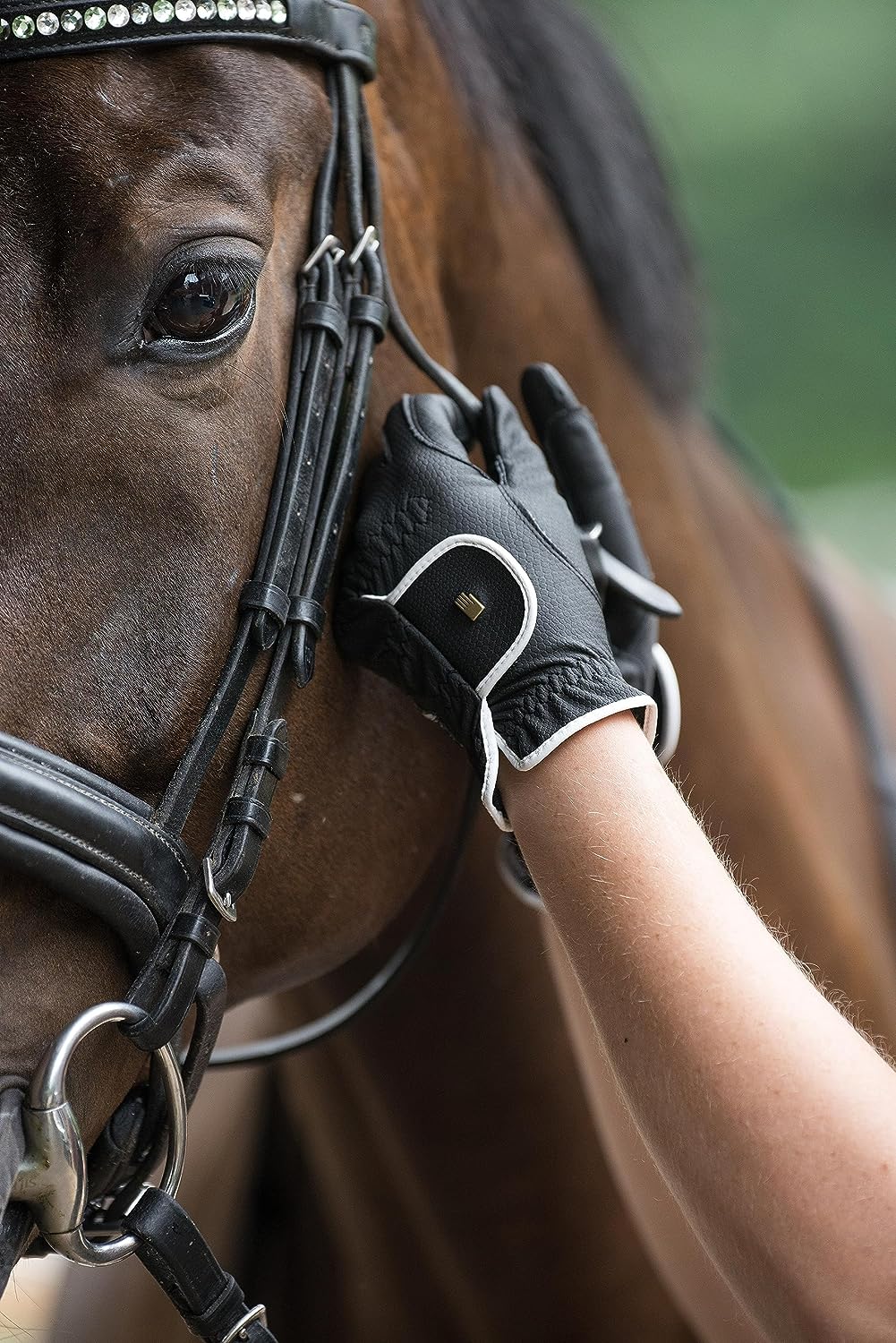 Roeckl Sports Reithandschuh LONA, Ladies Sommer Handschuh, 6 Farben, Grösse 6-8.5 8.5 Mokka/Gold, 8.