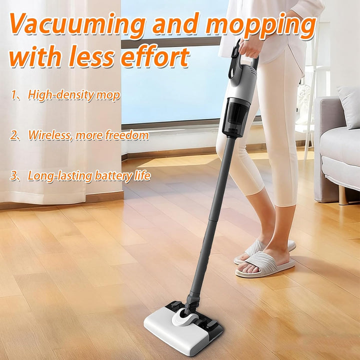Akku Staubsauger 50000Pa/60Min, Kabellos Vacuum Cleaner, Cordless Leise tielstaubsauger Elektrische