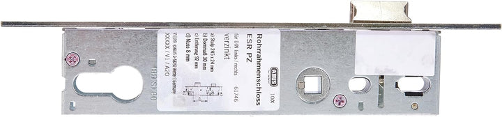 ABUS - Einsteckschloss für Rohrrahmentür ESR PZ LR Z 30 92 24-61746, Silber 30mm, 30mm