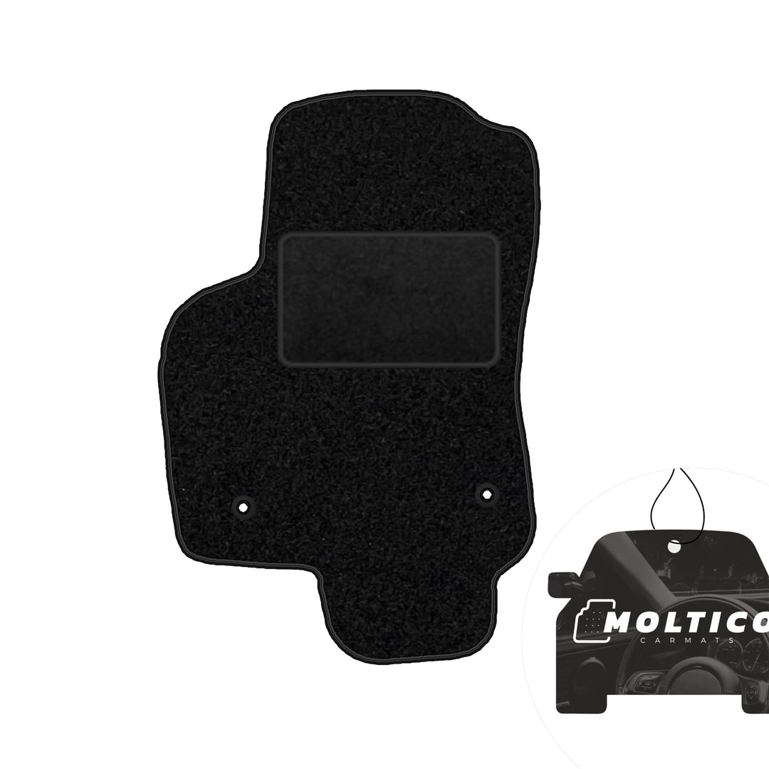 moto-MOLTICO Fahrer Fussmatte Auto Velours Fahrerseite Autoteppiche Schwarz Fahrermatte 1-teilig pas