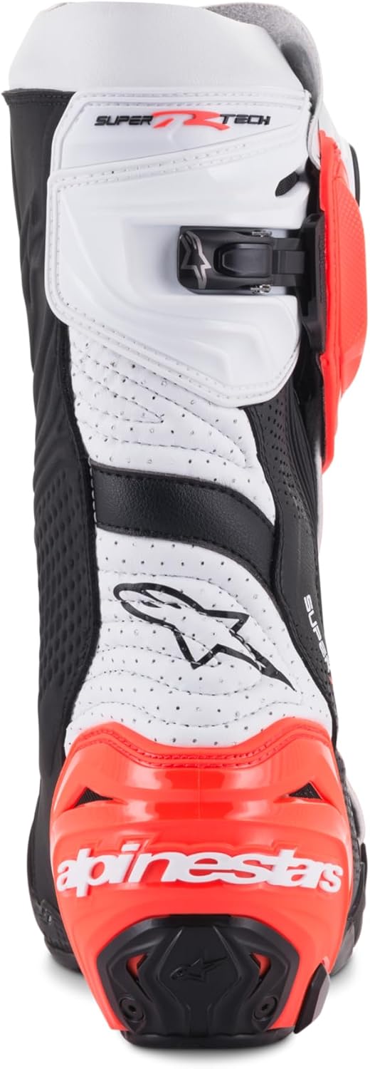Alpinestars Herren X Tech 7 Stiefel Schwarz (Grösse 44) 44 EU Schwarz Weiss Rot Fluoreszierendes Gel