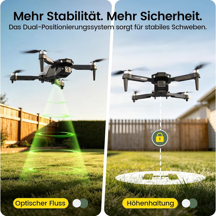 Holy Stone HS200P Drohne mit Kamera 1080P für Anfänger&amp;Kinder | 2 Akkus, 360° Flip, Headless Mode, H