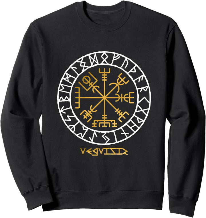 Wikinger Rune VEGVISIR nordische Rune Glyphe Wikinger Symbol Sweatshirt