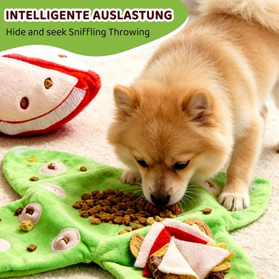 Quietschendes Hundespielzeug Kleine, Leckerli Ball für Hunde, Interaktives Such-und-Versteckspass mi
