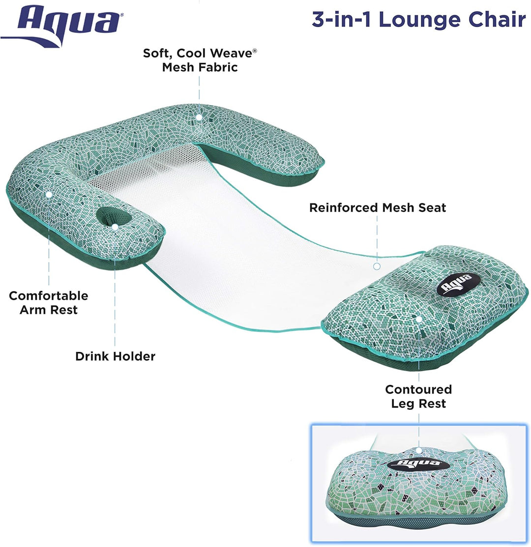 Aqua Monterey Hängematte Mosaikgrün - Pool Lounge Chair, Mosaikgrün - Pool Lounge Chair