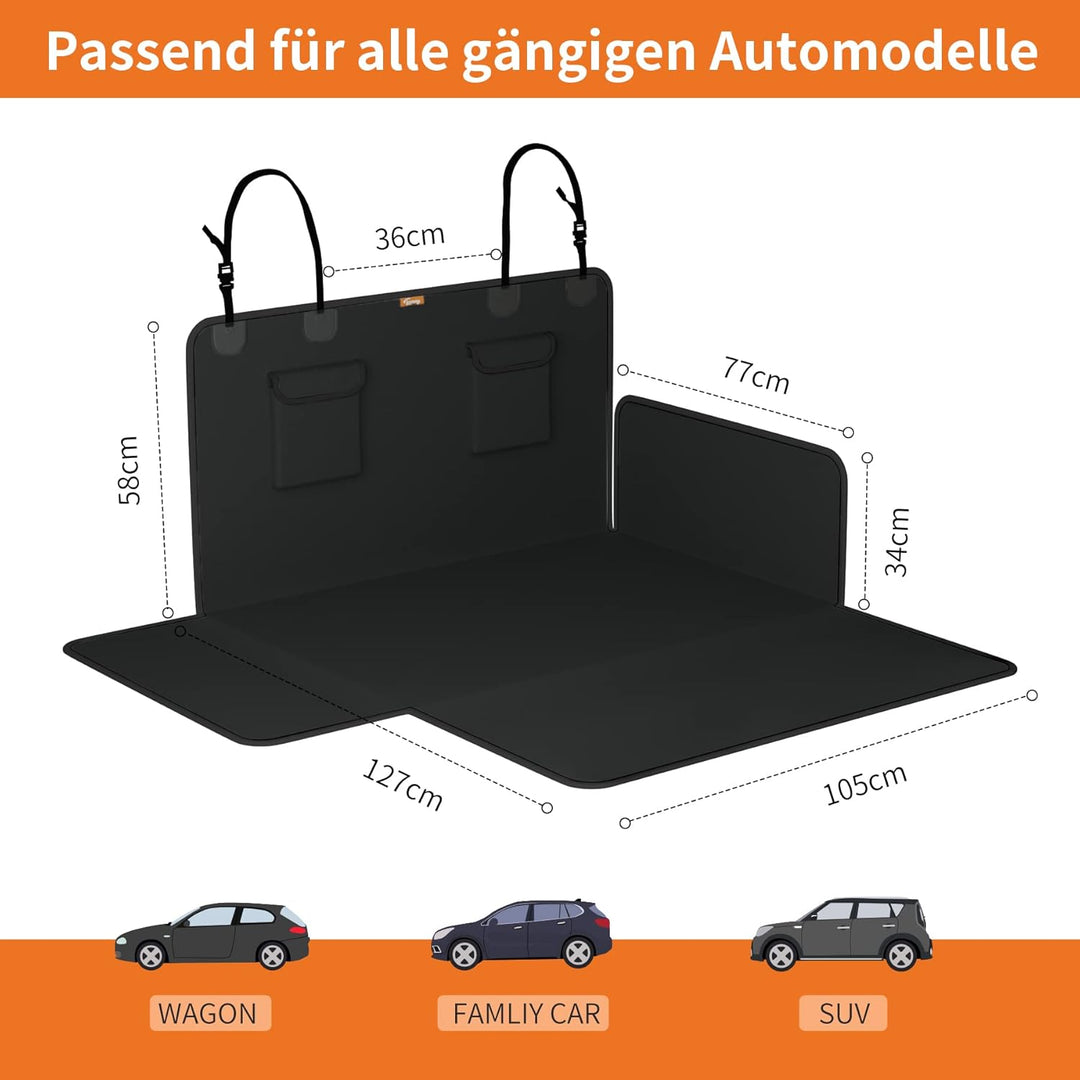 Toozey Universal Kofferraumschutz mit Seitenschutz - Wasserdicht, Reissfestigkeit & Pflegeleicht - K