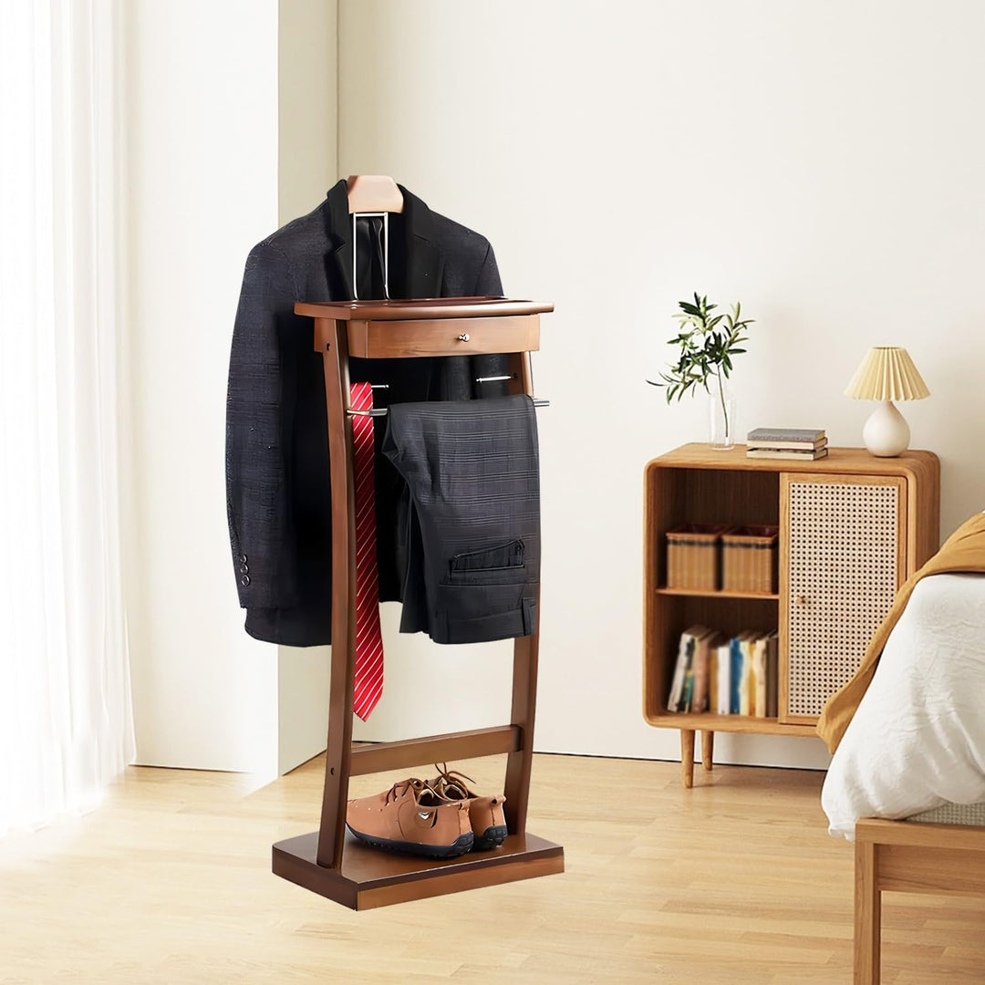 Stummer Damen Diener mit Hosenbügel, Herrendiener Stummer Diener Modern mit Tablett, Stummer Diener