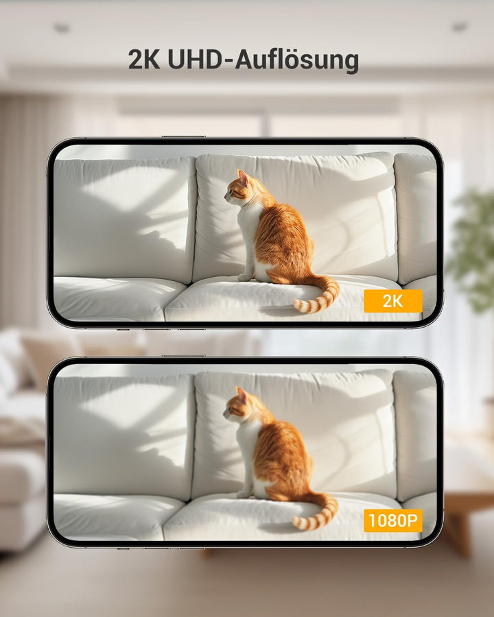 BoyKeep 2.4G/5GHz Überwachungskamera Innen 2K 360° WLAN Überwachungskamera Indoor Hundekamera mit AP