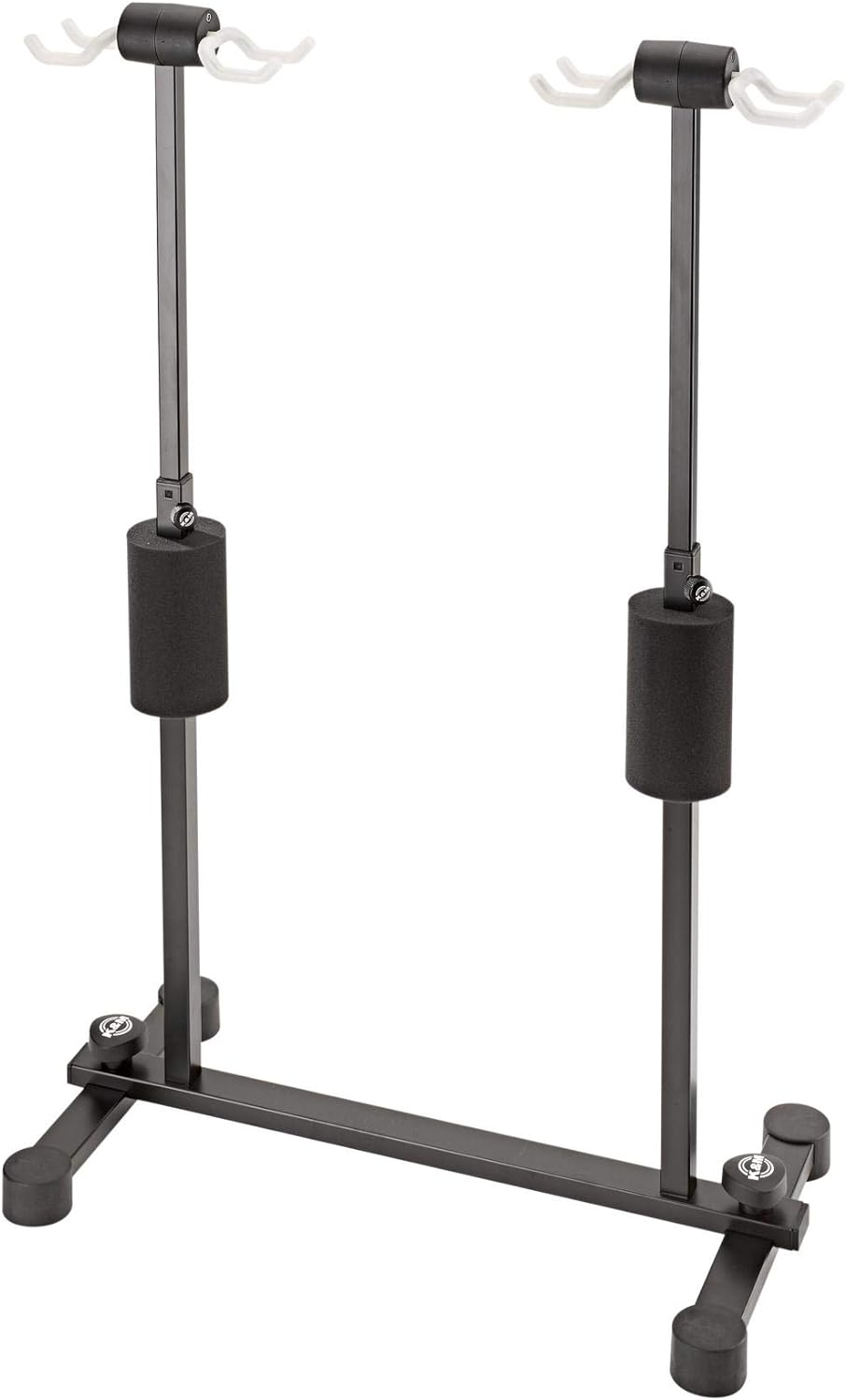 K&M 17605 4-fach Gitarrenständer Roadie mit Einhängebügel - Nitrolack geeignet - Ideal für Studio, B