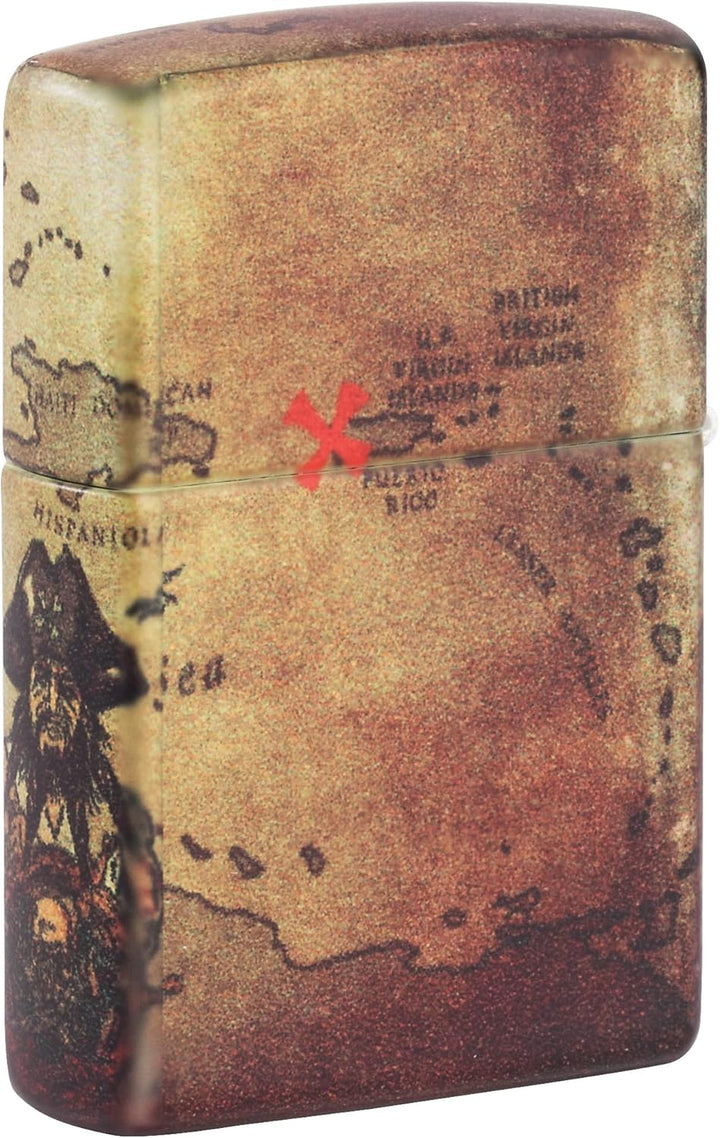 ZIPPO – Sturmfeuerzeug, Pirate Ship, 540° Color Image, White Matte, nachfüllbar, in hochwertiger Ges