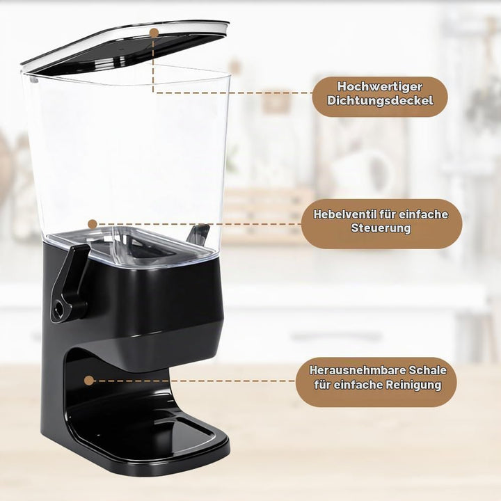 Müslispender, 3,2L Cereal Dispenser Cornflakes Spender, Trockene Lebensmittelspender Müslibehälter F