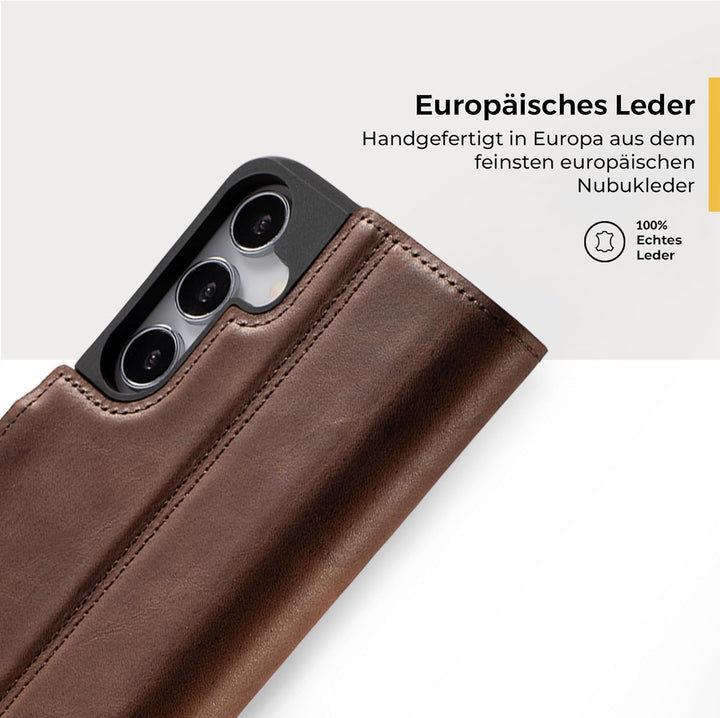 Snakehive Galaxy S23 Hülle Leder | Stylische Handyhülle mit Kartenhalter & Standfuss | Handyhülle Sc