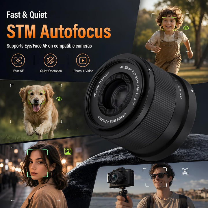 VILTROX 25mm F1.7 Air APS-C Objektiv mit Autofokus für Nikon Kameras Lens mit Z-Mount Standardobjekt