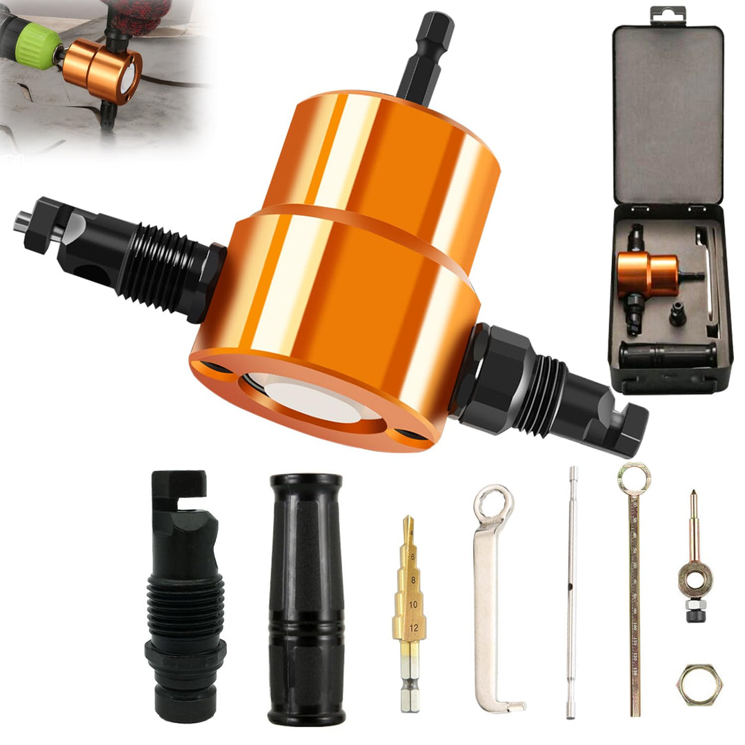 7 Stück Blechschneider für Akkuschrauber, 360 Degree Adjustable Blechschneider, Doppelkopf Blechknab