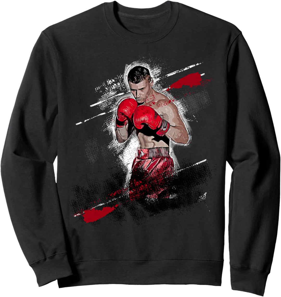 Boxer Motivational Vintage Boxsport auf einem Ring Sweatshirt