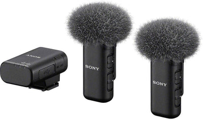 Sony ECM-W3 | kabelloses Mikrofonsystem für Zwei Mikrofone für Streaming, Podcast und Meetings, schw