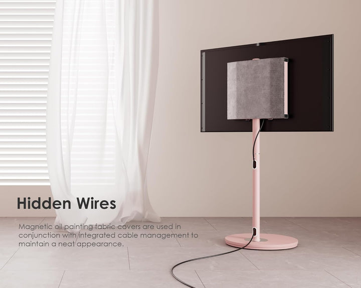 FITUEYES Design TV Ständer Rollbar für 32-65 Zoll Fernseher Mobiler TV Standfuss höhenverstellbar Mo
