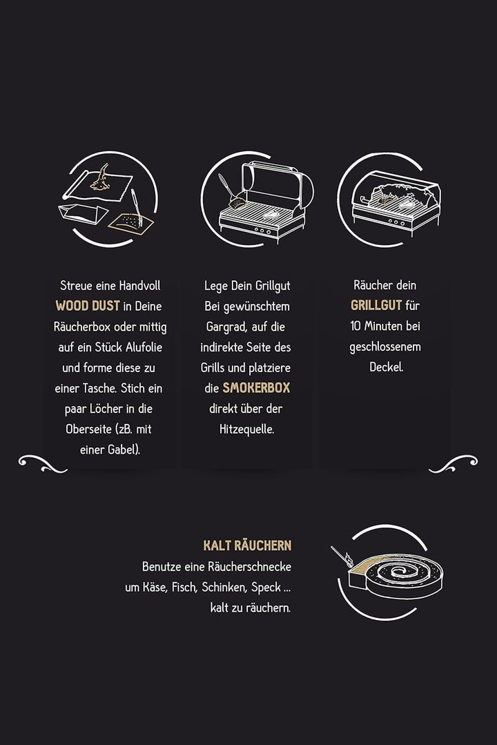 GRILLGOLD Räuchermehl aus heimischen Hölzern – Produziert in Österreich – Spezielle Körnungsmischung