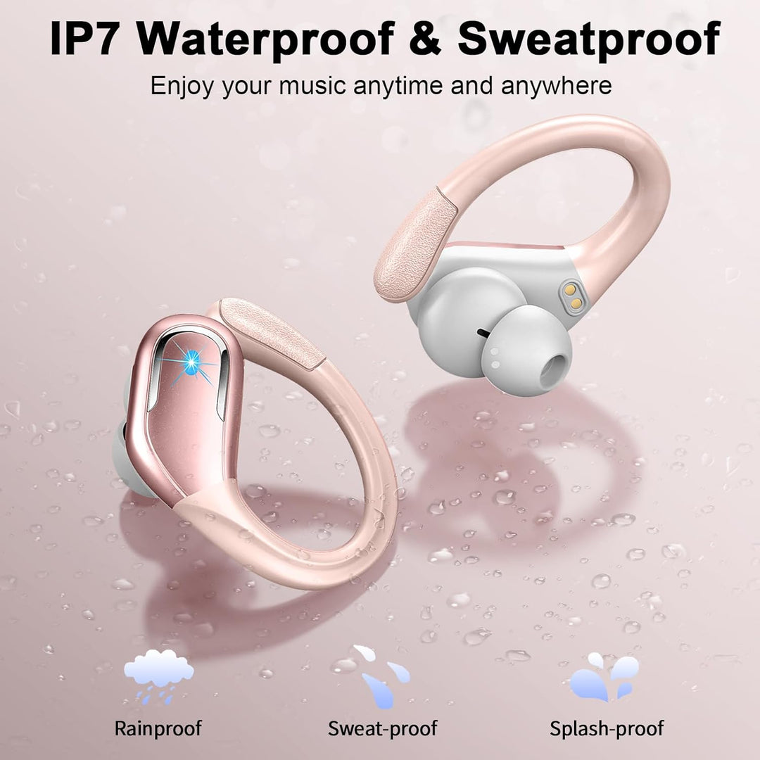 Bluetooth Kopfhörer Sport, 75Std Kopfhörer Kabellos Bluetooth 5.4, 3D Stereo, In Ear Kopfhörer 4 ENC