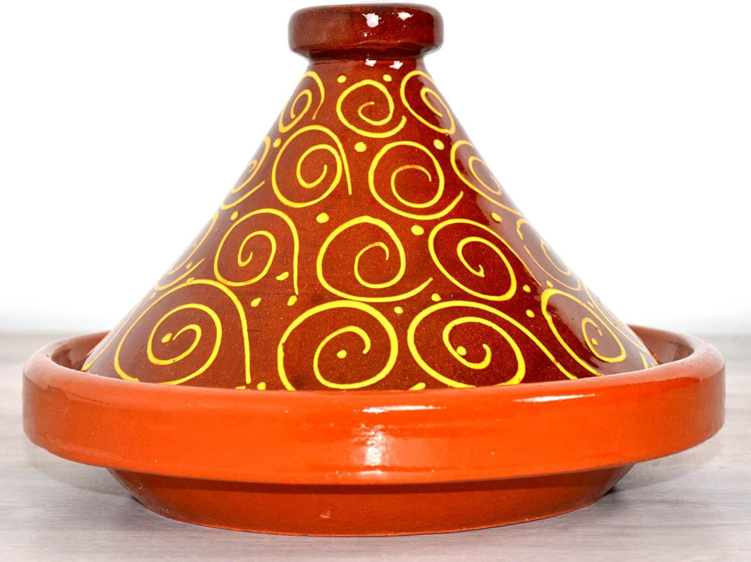 Marokkanische Tajine, Kochtopf, Gartopf, Schmortopf, für 4-5 Personen, original aus Marokko, handget