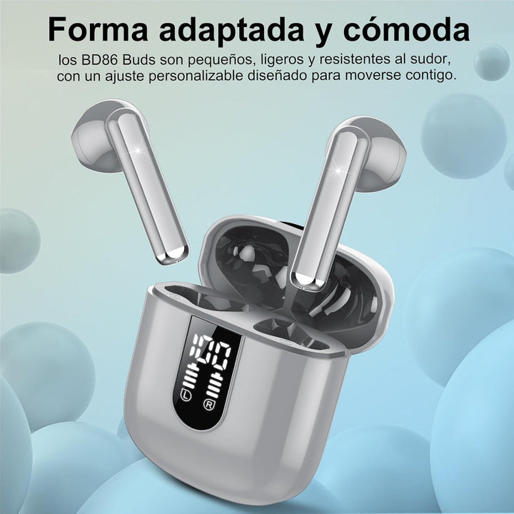 Jesebang Bluetooth Kopfhörer In Ear, Kopfhörer Kabellos Bluetooth 5.3, Ultraleicht Ohrhörer mit HD M