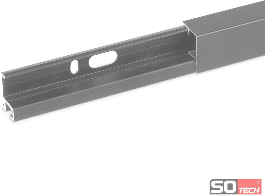 Kesseböhmer Linero style Küchenreling Edelstahloptik 1800 x 22 x 29 mm Alu Relingsystem von SOTECH P