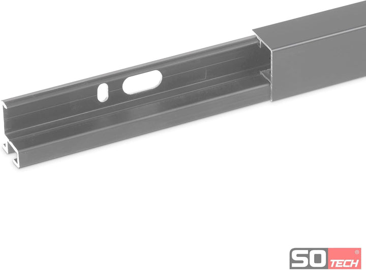 Kesseböhmer Linero style Küchenreling Edelstahloptik 1800 x 22 x 29 mm Alu Relingsystem von SOTECH P