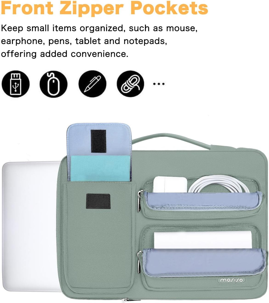MOSISO 360 Schütz Laptoptasche 14 Zoll, 14 Zoll Laptop Tasche Hülle Kompatibel mit HP Lenovo Dell AS
