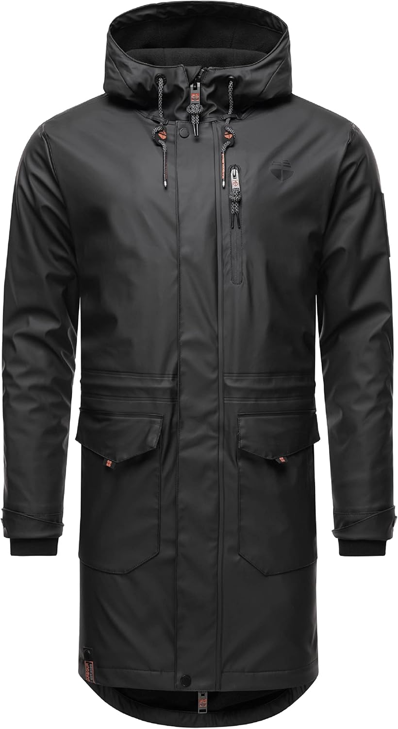 STONE HARBOUR Warmer Regenponcho gefütterter Regenmantel mit innenliegendem Tragegurt und geschweiss