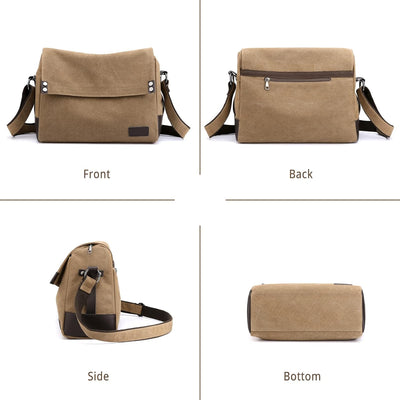 CORIOS Herren Umhängetaschen Canvas Schultertasche Laptoptasche für 13.3 Zoll Notebook Lehrertasche