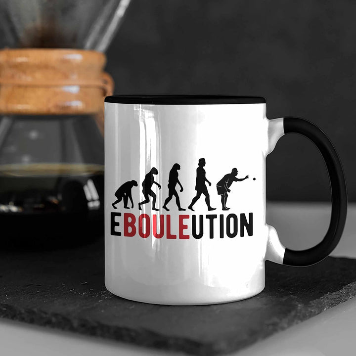Trendation - Boule Tasse Geschenk Ebouleution Pétanque Boule-Spieler Geschenkidee Spruch (Schwarz),