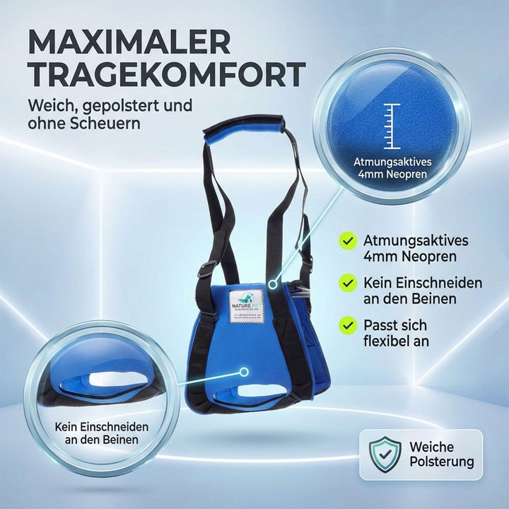 Tragehilfe Hund hinten - Ideal für ältere, kranke oder operierte Hunde - Diese Treppenhilfe für Hund