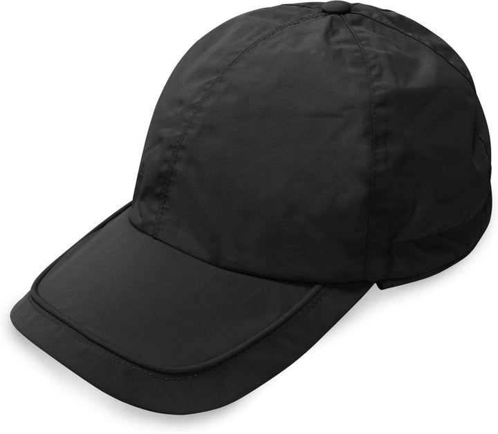 normani Regenmütze Cap verstellbar mit Ohrenschutz 100% Wasserdicht (S-3XL) Schwarz 57, Schwarz 57