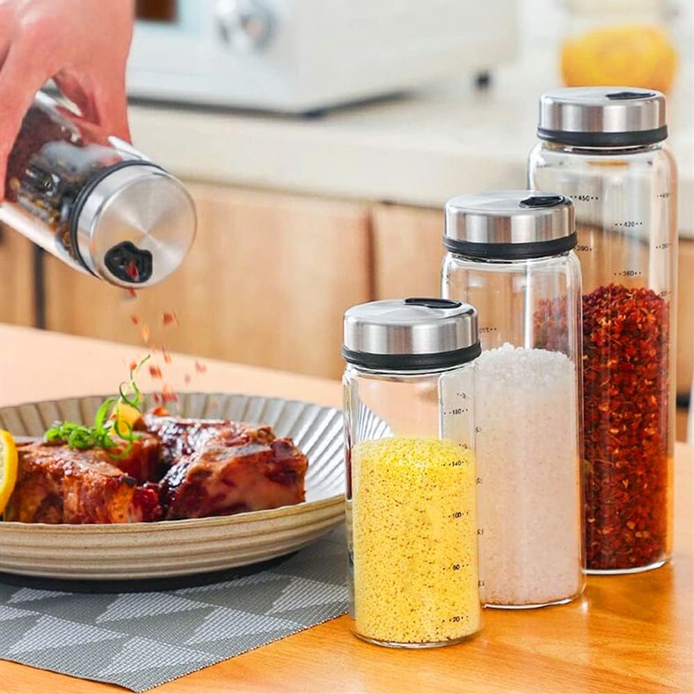 XiaoShenLu Salz- und Pfefferstreuer mit verstellbaren Giesslöchern, Gewürzbehälter für Salz und Pfef