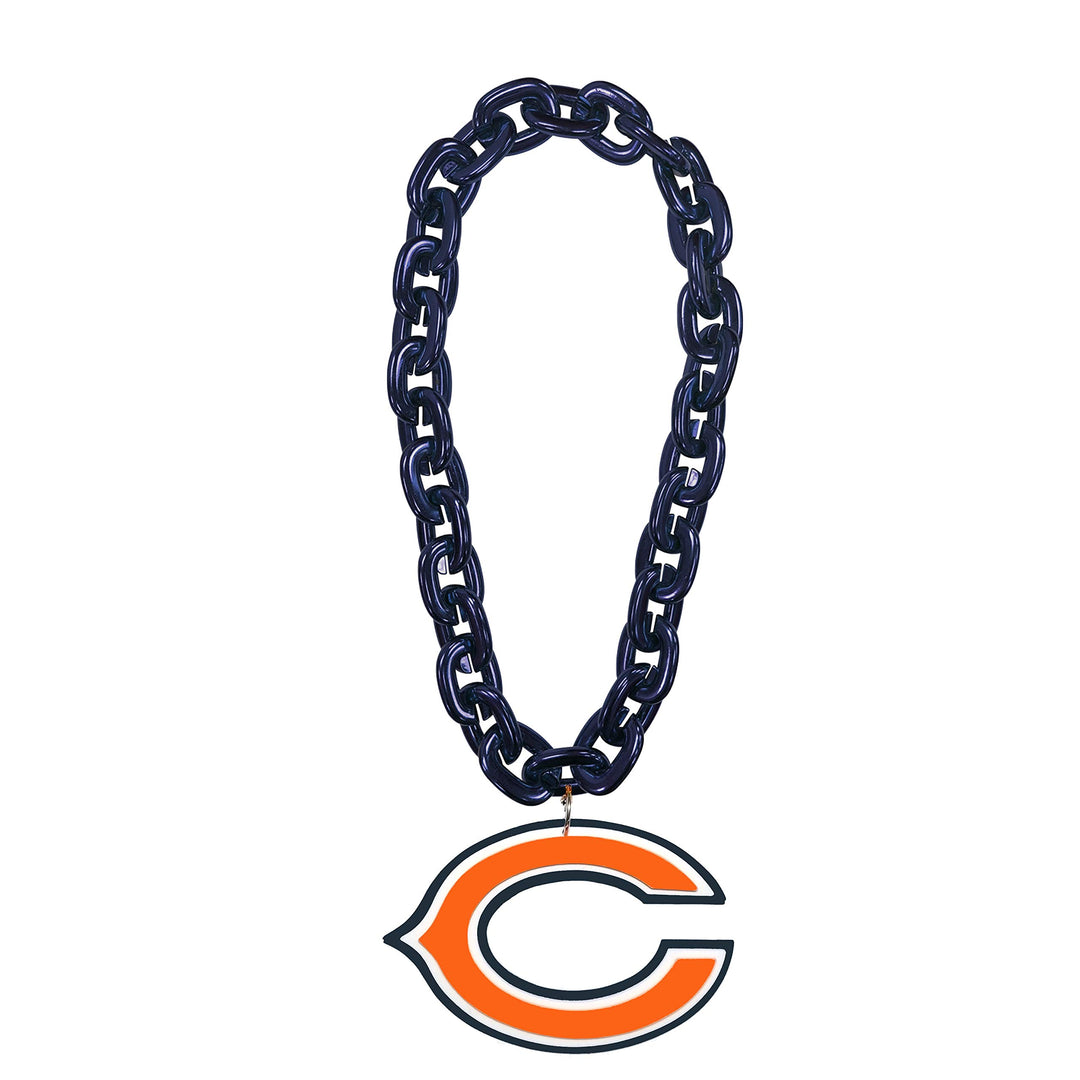 FanFave NFL Fanchain XXL Kette mit 3D Foam Anhänger Orange Einheitsgrösse, Orange Einheitsgrösse
