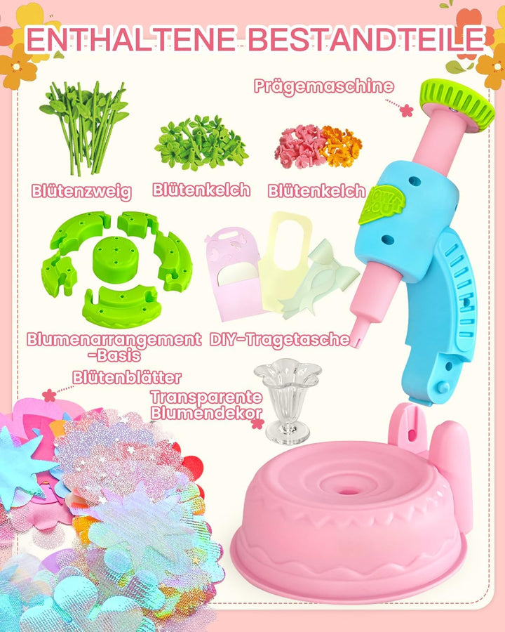 Glowsprout DIY Blumenbastelset für Kinder von 3 bis 12 Jahren - Zubehör schöne Stoffblumensträusse b