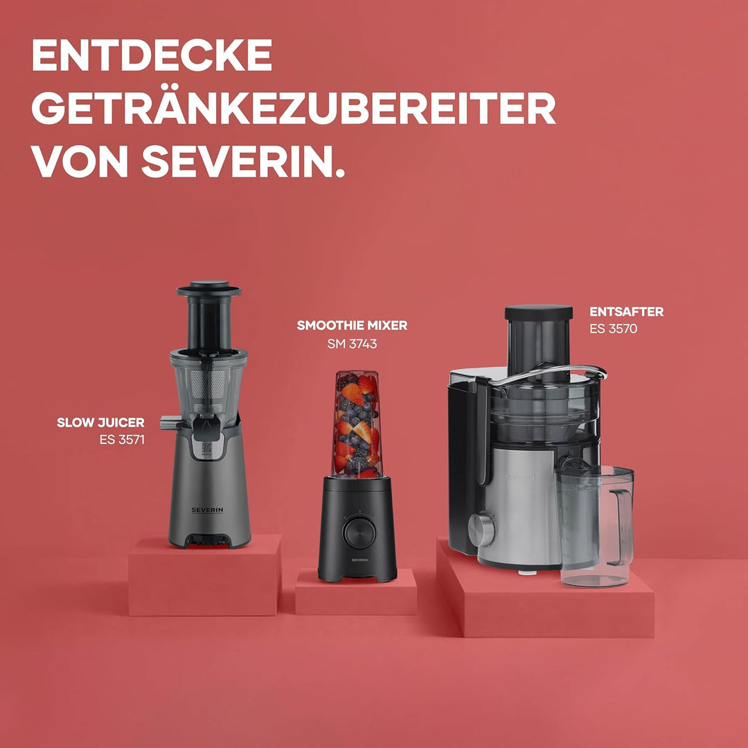 Severin Mixer & Smoothie Maker, Mix & Go, 2 Trinkbehälter á 600ml, spülmaschinengeeignet, Standmixer