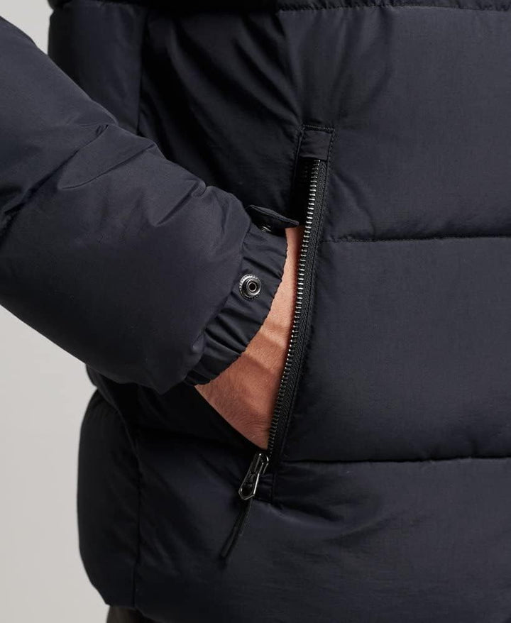 Superdry Herren Retro Steppjacke XXL Tiefschwarz, XXL Tiefschwarz