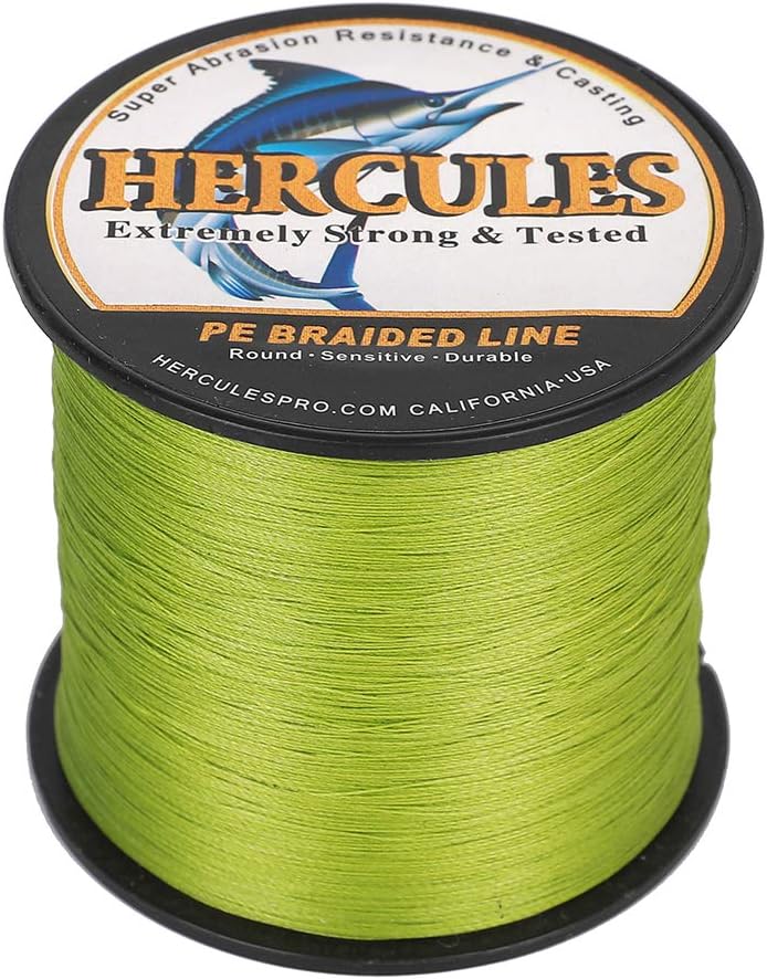 HERCULES Super Cast 100m - 2000m Yards Geflochtene Angelschnur 10lb - 300lb Test für Salzwasser Süss