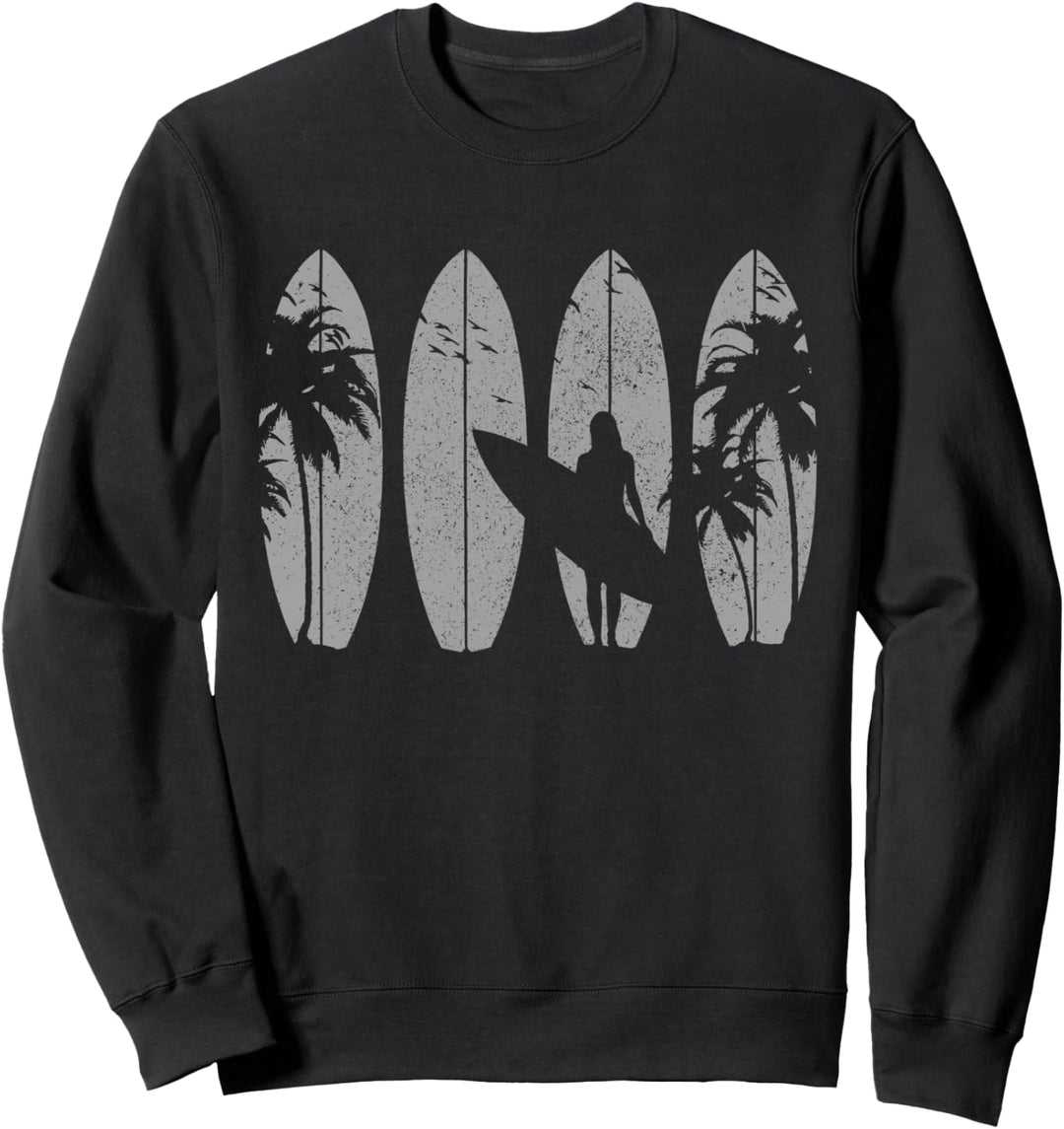 Surfer Vintage Surf Surfboard Surfen Wellenreiten Geschenk Sweatshirt