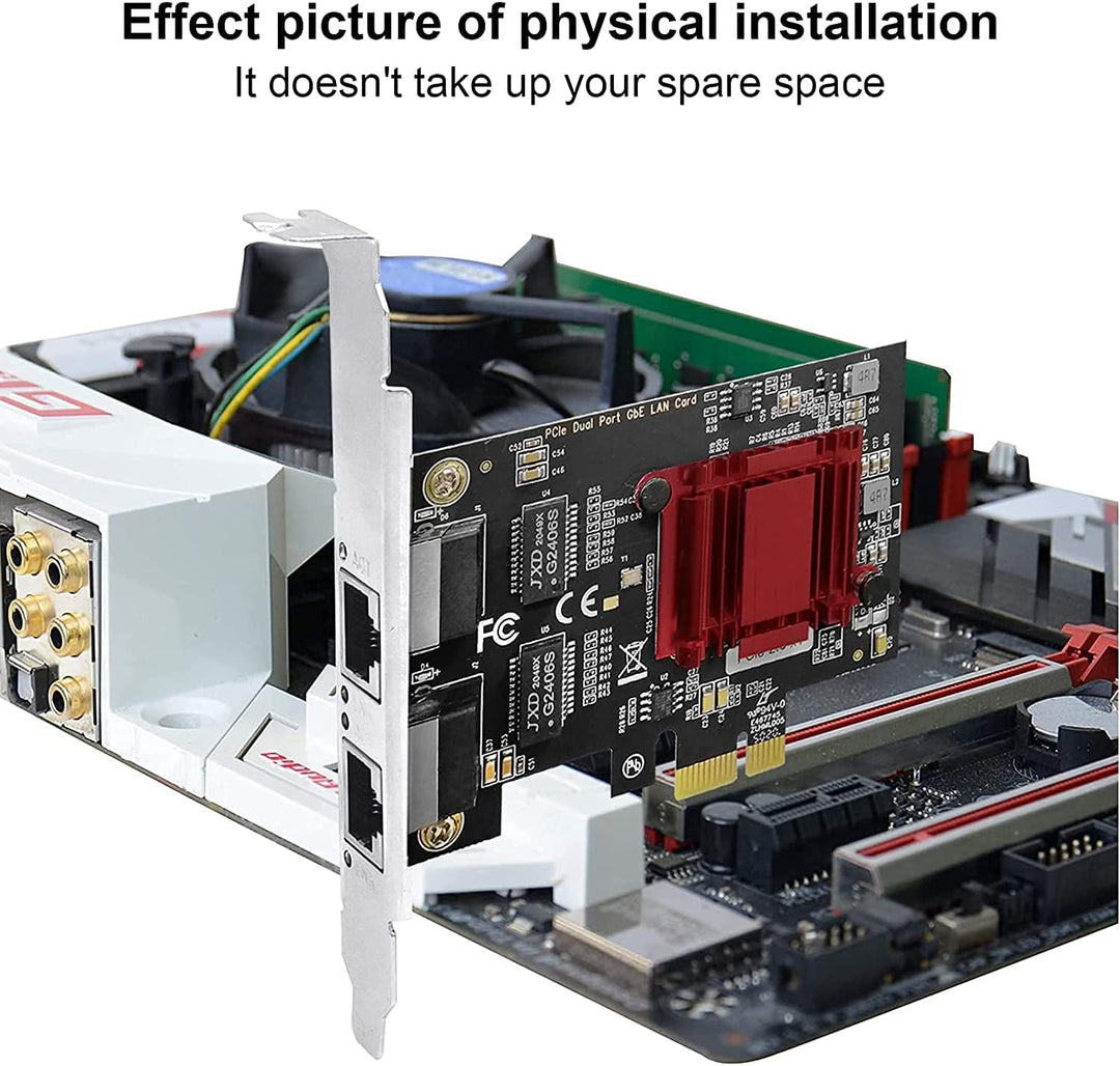 Dual-Port PCIe Gigabit Netzwerkkarte PCI Express Gigabit Ethernet Adapter mit Intel 82575/6 Ports PC