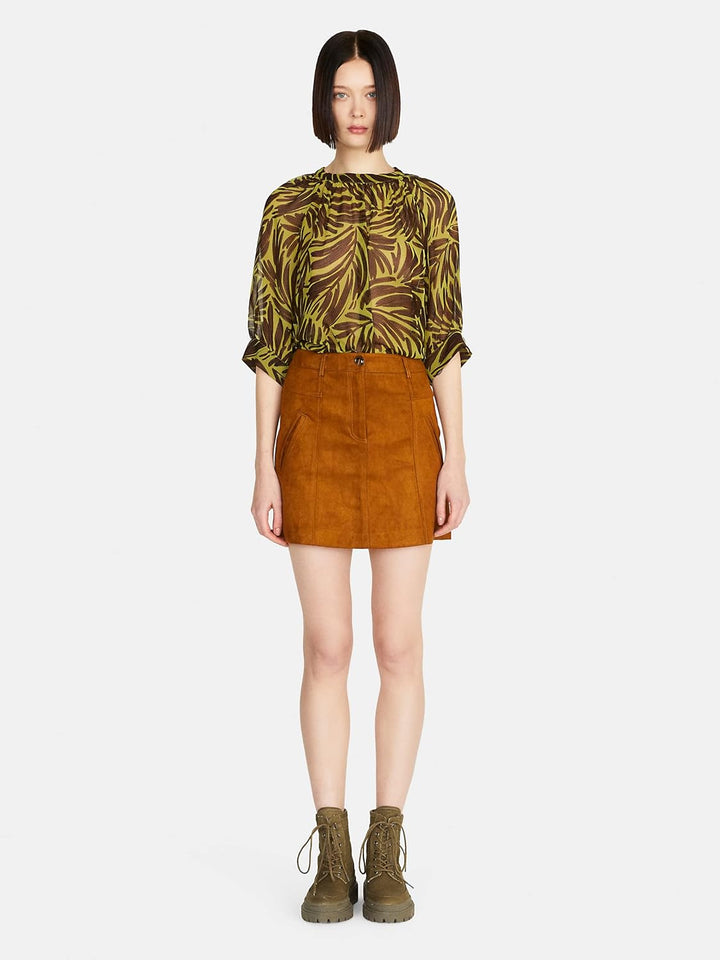 SISLEY Damen Skirt 42 Brown 30d, 42 Brown 30d