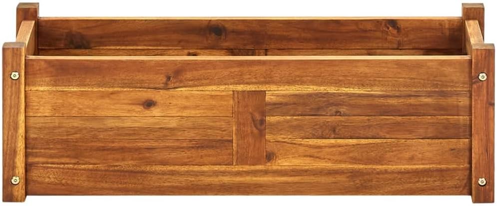 Garten-Hochbeet Akazienholz 76x27,6x25 cm Hochbeete für Garten Pflanzenbett Kräuterbett Gemüsebett B