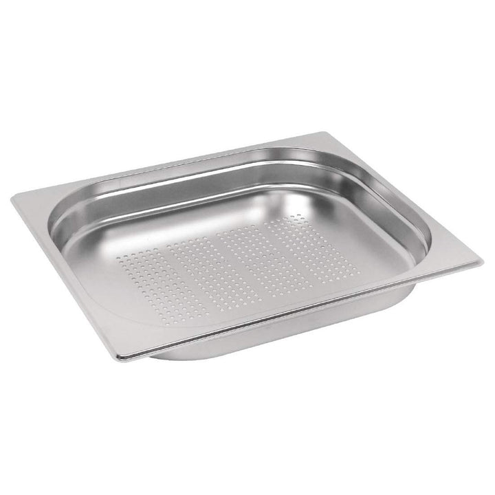 Vogue E698 Edelstahl perforiert Gastronorm 1/2 Behälter, 40 mm 325(w) x 265(h) x 40(d)mm., 325(w) x