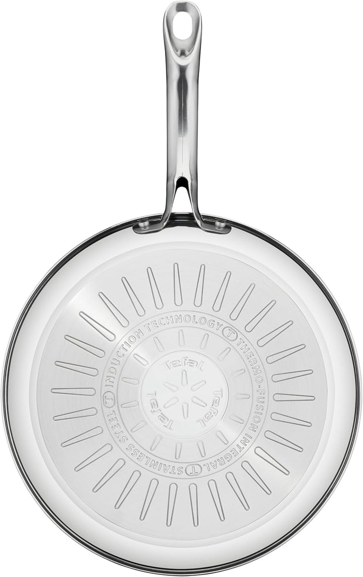 Tefal Infinite Pfanne Induktion 28 cm, Bratpfanne mit Antihaftversiegelung, Thermo-Signal bei ideale