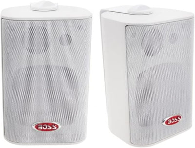 2 Lautsprecher kompatibel mit BOSS Audio Systems MR4.3W 3-Wege weiss 100 Watt rms 200 Watt max wasse