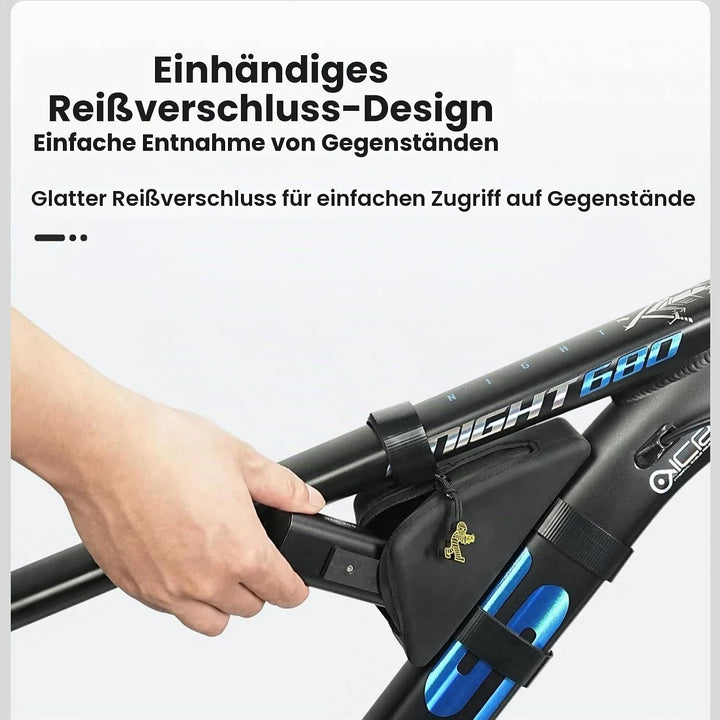 wasserdichte Dreieck-Fahrradtasche für Bromp ton Silikon-Material Rahmentasche mit Reissverschluss (