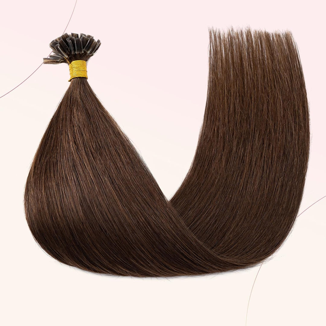Elailite Bonding Extensions Echthaar Keratin U-Tip Haarverlängerung 100% Menschenhaar 1g/Strähne 16&